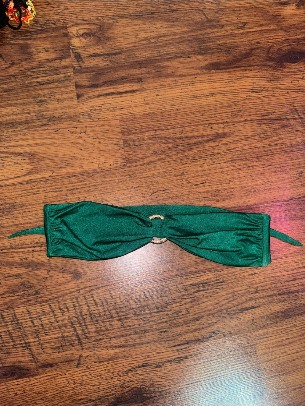 Kona Sol Emerald Green Strapless Bandeau with Center Ring 29.T
